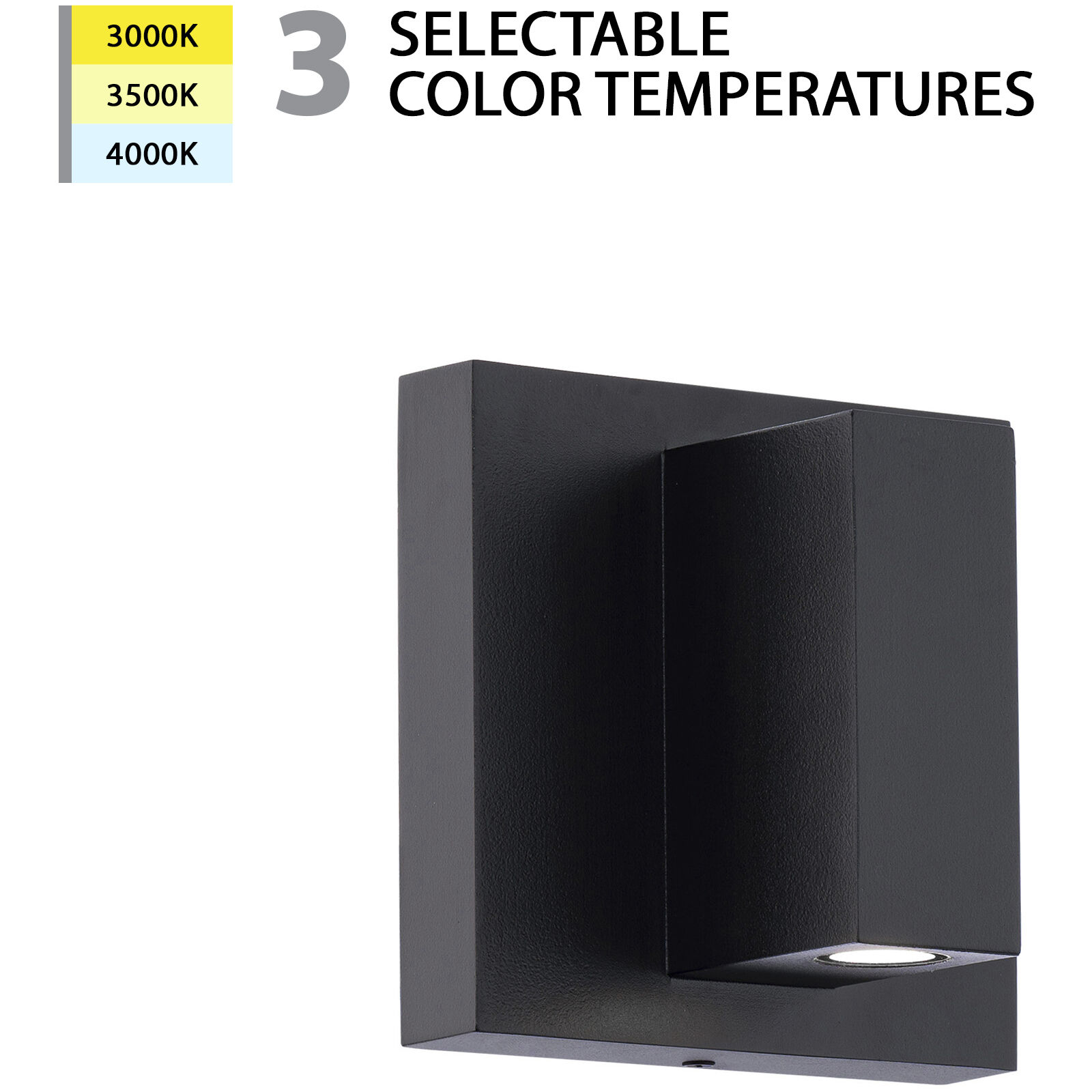 Vue LED 4 inch Black Outdoor Wall Lighting, WAC Limited