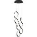 Interlace LED 11.75 inch Black Multi-Light Pendant Ceiling Light, dweLED