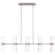 Hourglass Linear Pendant Ceiling Light in 3000K, Brushed Nickel, dweLED