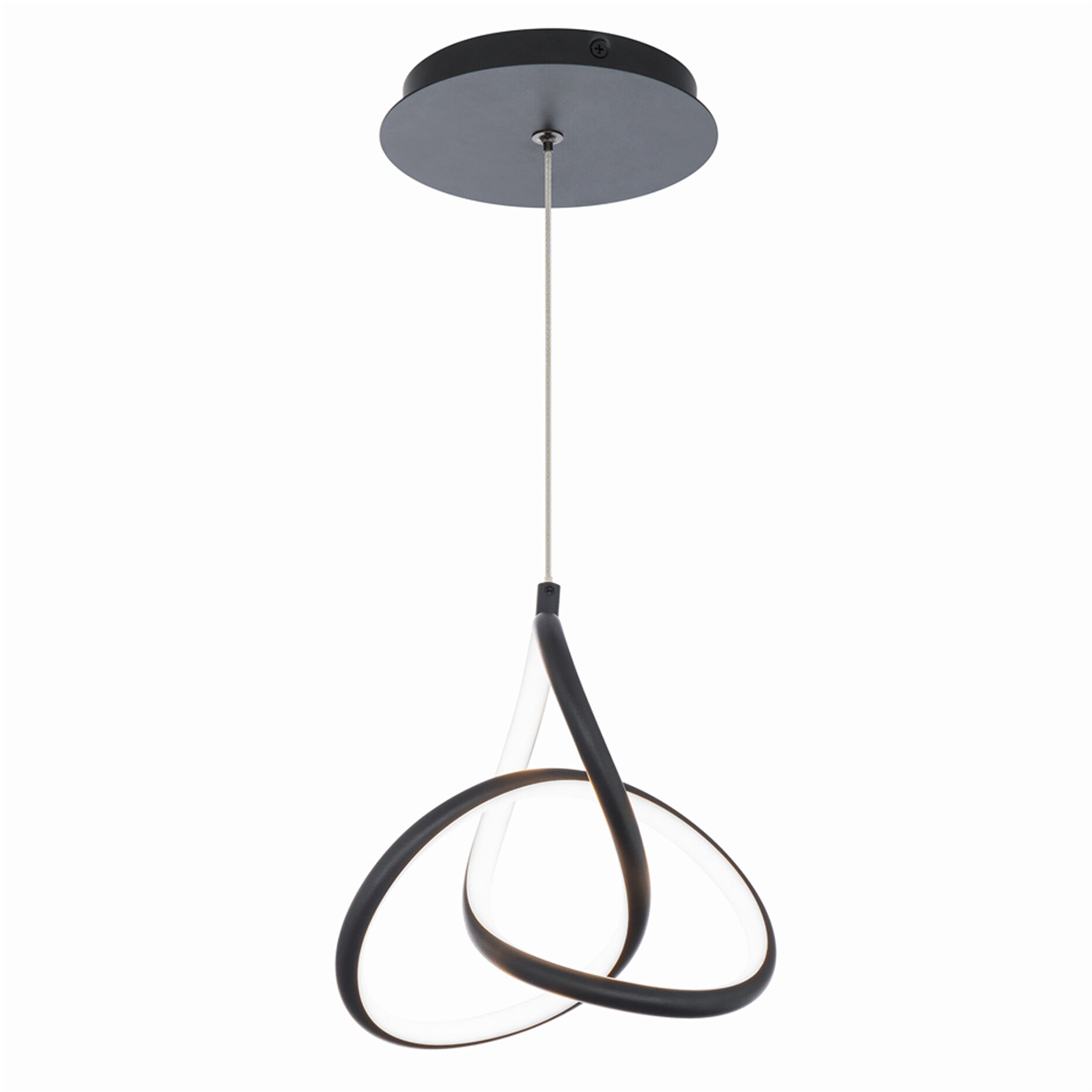 Vornado LED 7.44 inch Black Mini-Pendant Ceiling Light, dweLED