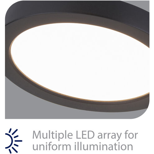 WAC Lighting FM-05RN-930-BK Round LED 5 inch Black Flush Mount Ceiling ...
