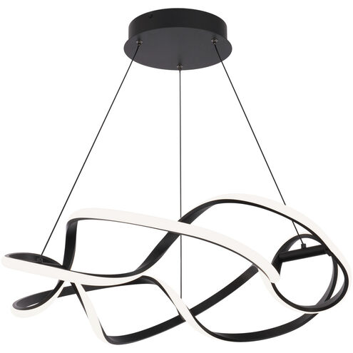 Interlace LED 28 inch Black Pendant Ceiling Light, dweLED