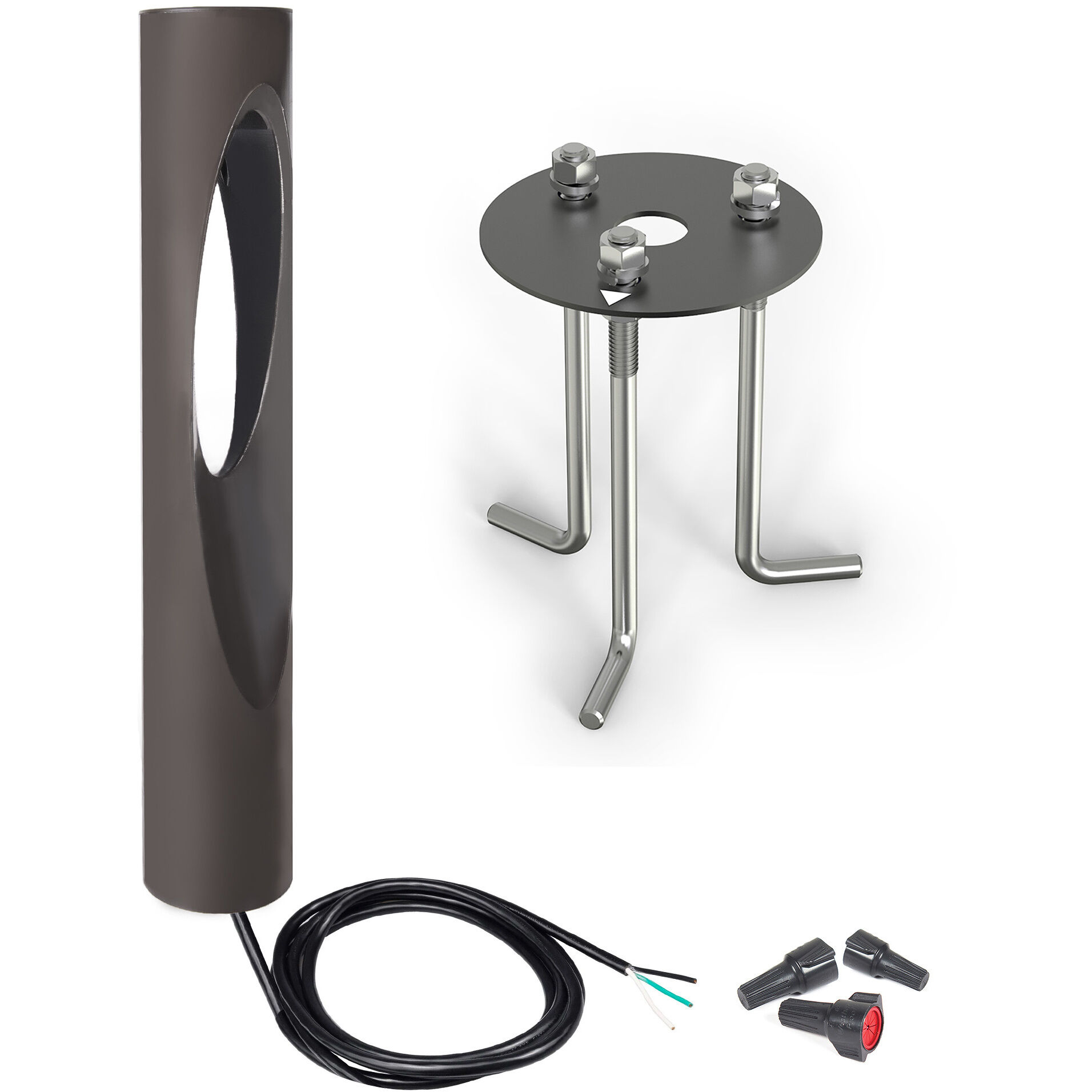 Scoop 120 12.5 watt Bronze Bollard Lighting in 2700K, WAC Landscape