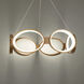 Solitaire LED 26.63 inch Aged Brass Chandelier Ceiling Light, dweLED