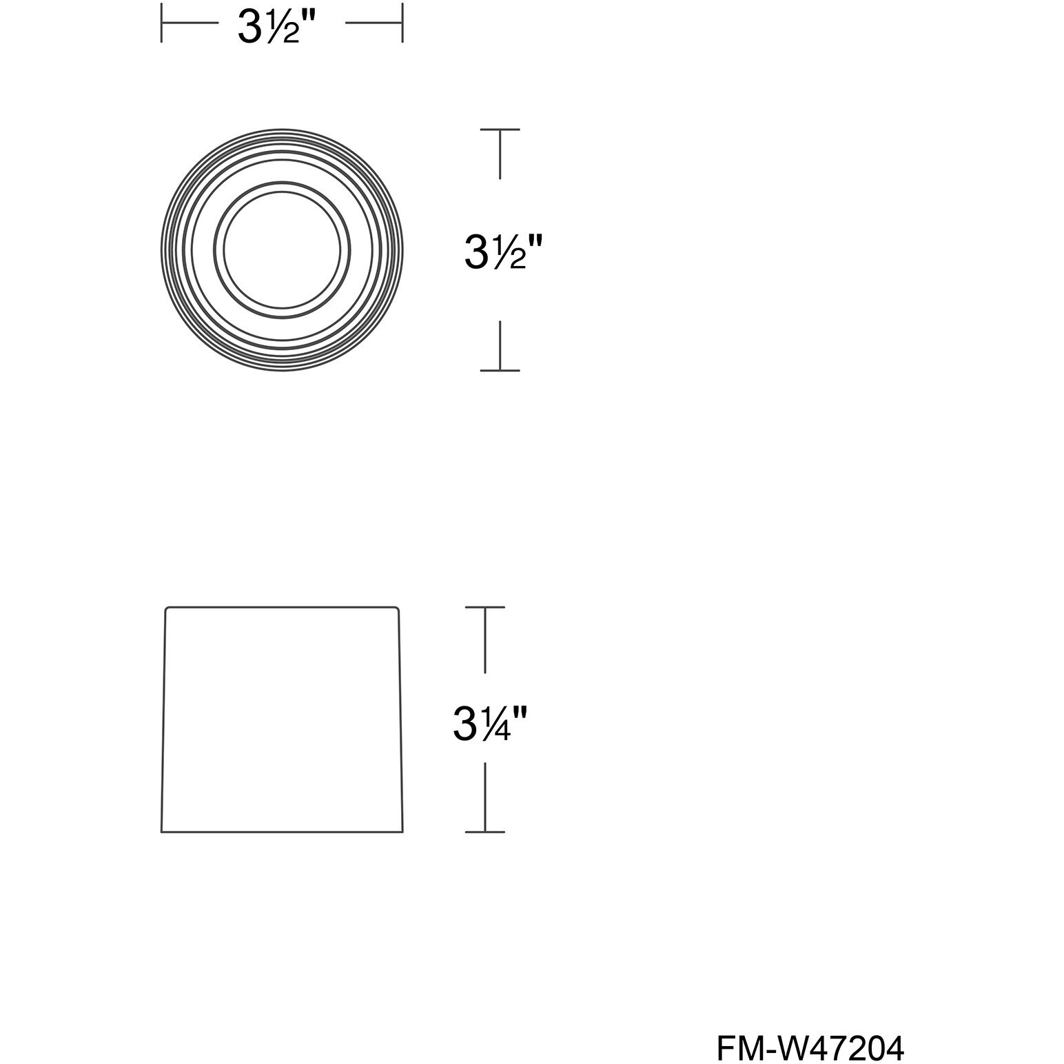 Downtown LED 3.5 inch White Outdoor Flush Mount in 3000K, dweLED