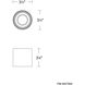 Downtown LED 3.5 inch White Outdoor Flush Mount in 3000K, dweLED