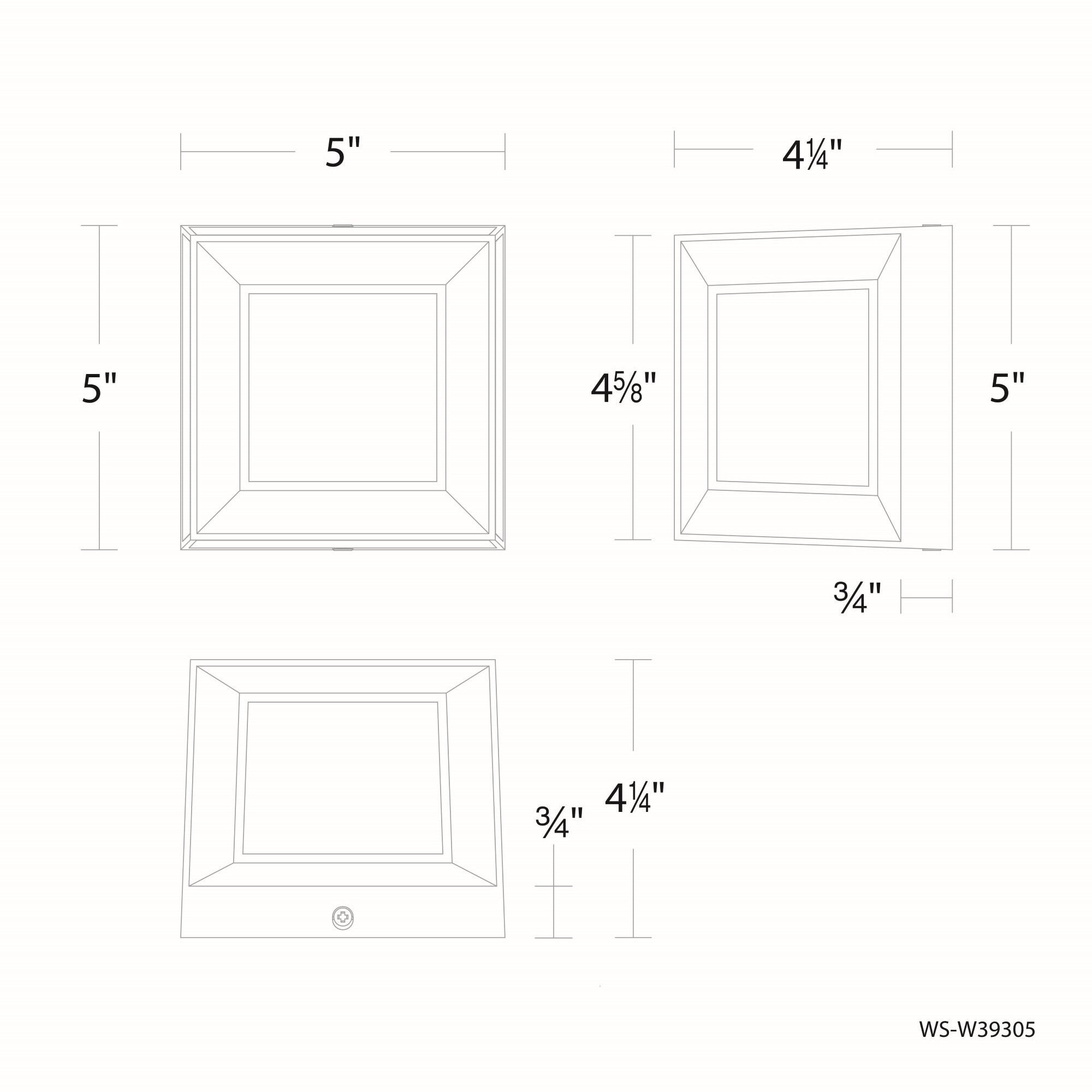 Argo LED 5 inch Black Outdoor Wall Light, dweLED