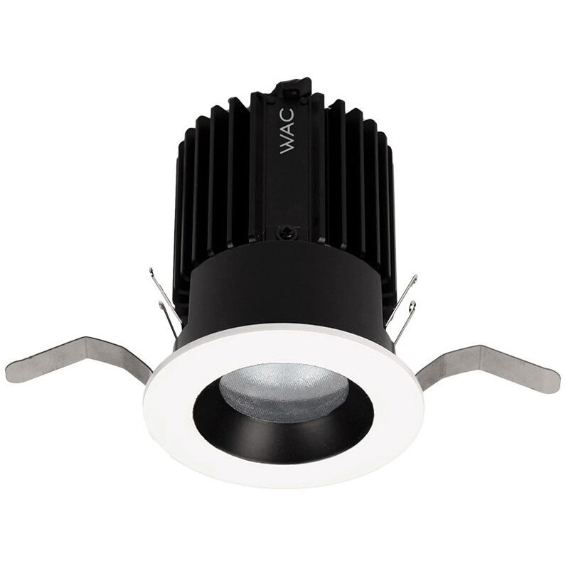 Volta LED B/Wt Recessed Lighting in Wide, 90, 2700K, Black/White, Round