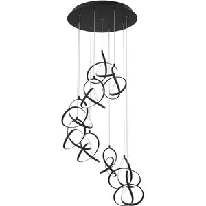 Vornado LED 17 inch Black Multi-Light Pendant Ceiling Light, dweLED