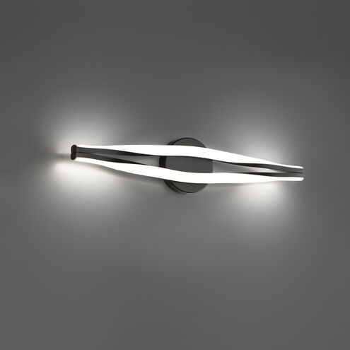 Jagger LED 26 inch Black Bath Vanity & Wall Light in 3500K, dweLED