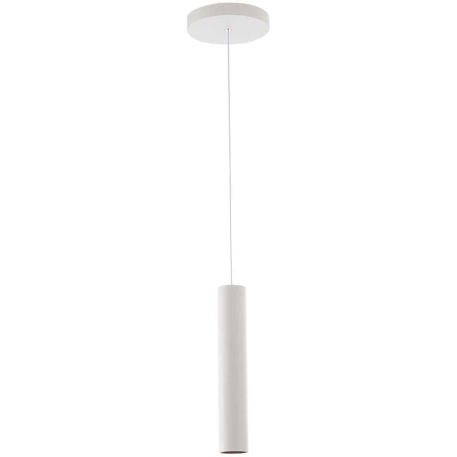 Silo 1 Light 120-277 VAC White/White Track Pendant Ceiling Light in 3000K