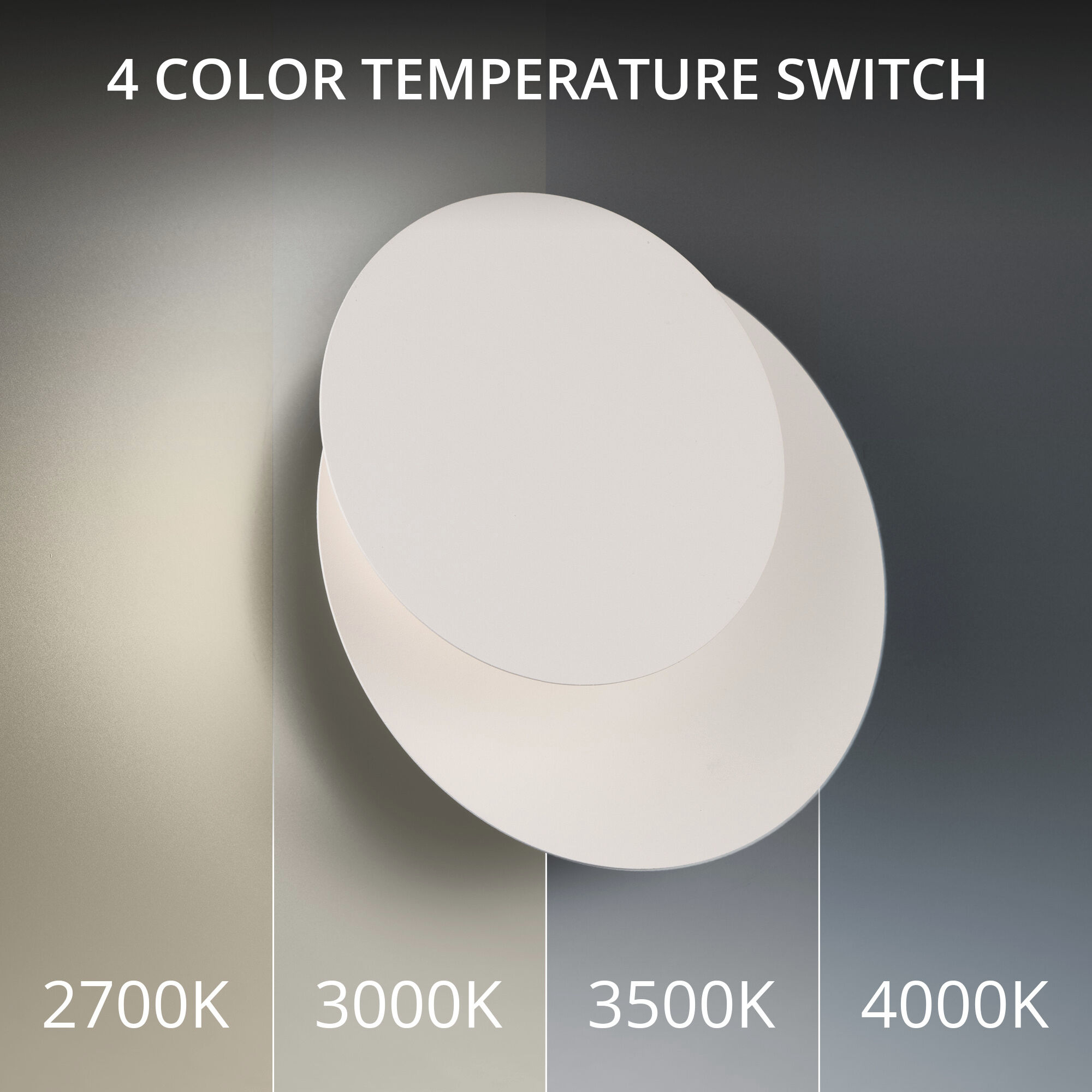 Moonglow Wall Sconce Wall Light in 3500K, White, dweLED