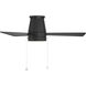 Hug 44 inch Matte Black Flush Mount Ceiling Fan