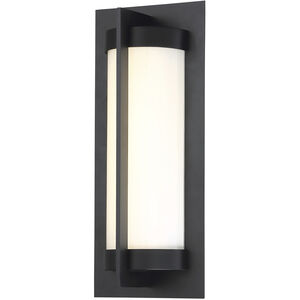 Oberon LED 14 inch Black Outdoor Wall Light, dweLED