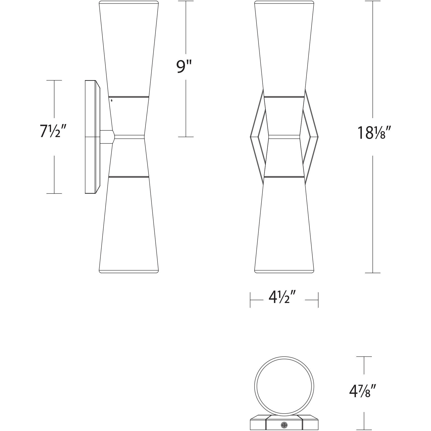 Locke LED 4.88 inch Aged Brass Bath Vanity & Wall Light, dweLED