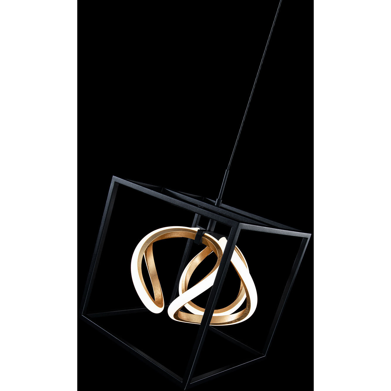 Sinclair 1 Light 10.25 inch Black/Gold Leaf Mini Pendant