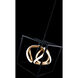 Sinclair 1 Light 10.25 inch Black/Gold Leaf Mini Pendant Ceiling Light, dweLED