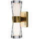 Hourglass LED 4.5 inch Aged Brass Bath Vanity & Wall Light in 3500K, dweLED