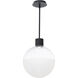 Gaze LED 12 inch Black Pendant Ceiling Light in 3500K, dweLED