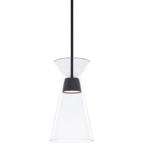 Chandra 1 Light 7.88 inch Black Mini Pendant Ceiling Light, dweLED