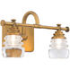 Rondelle LED 14 inch Aged Brass Bath Vanity & Wall Light, dweLED