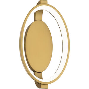 Solitaire Wall Sconce Wall Light in Aged Brass, dweLED