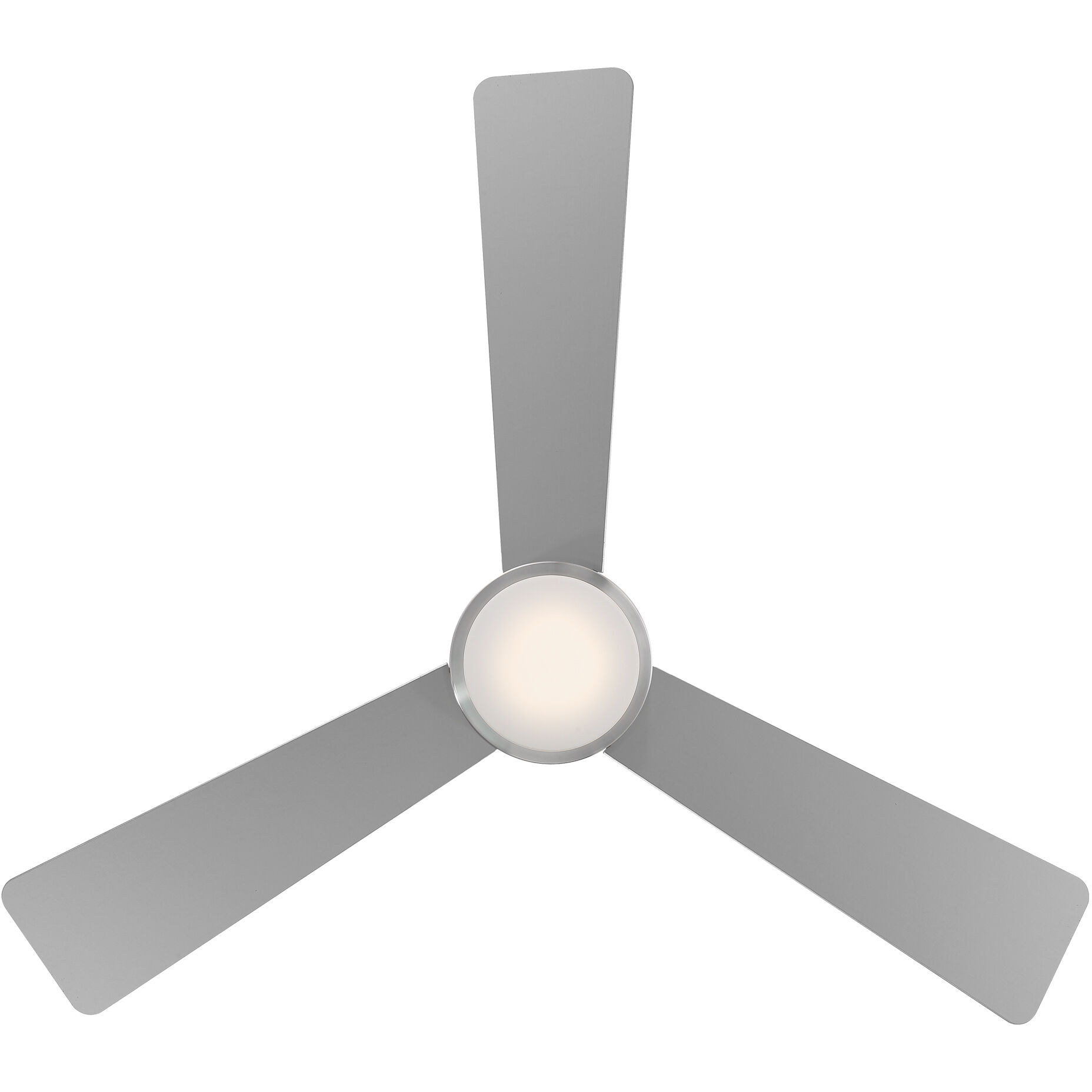 Hug 52 inch Brushed Nickel Flush Mount Ceiling Fans, Smart Fan