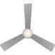 Hug 52 inch Brushed Nickel Flush Mount Ceiling Fans, Smart Fan
