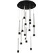 Quill LED 23 inch Black Multi-Light Pendant Ceiling Light, dweLED