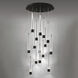 Quill LED 23 inch Black Multi-Light Pendant Ceiling Light, dweLED