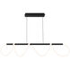 Tightrope 1 Light 46 inch Black Linear Pendant Ceiling Light, dweLED