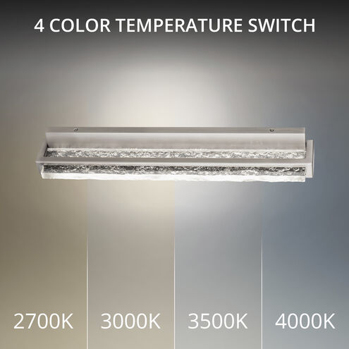 Skate LED 4.5 inch Brushed Nickel Bath Vanity & Wall Light in 3500K, dweLED