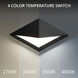 Pique LED 7 inch Black Outdoor Wall Light in 4000K, dweLED