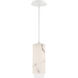 Aragon LED 4.5 inch White Pendant Ceiling Light in 3500K, dweLED