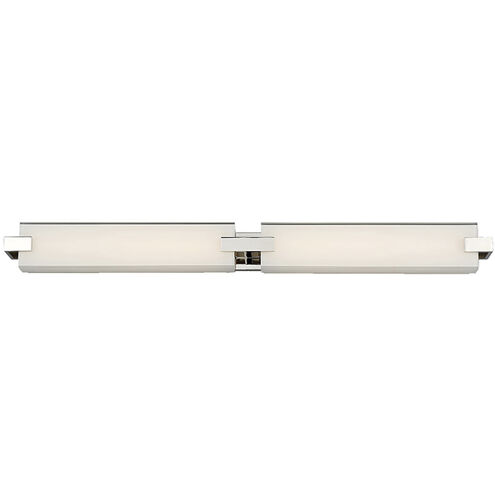Bliss LED 36 inch Polished Nickel Bath Vanity & Wall Light in 3500K, dweLED