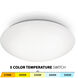 Glo LED 14.25 inch White Flush Mount Ceiling Light in 2700K