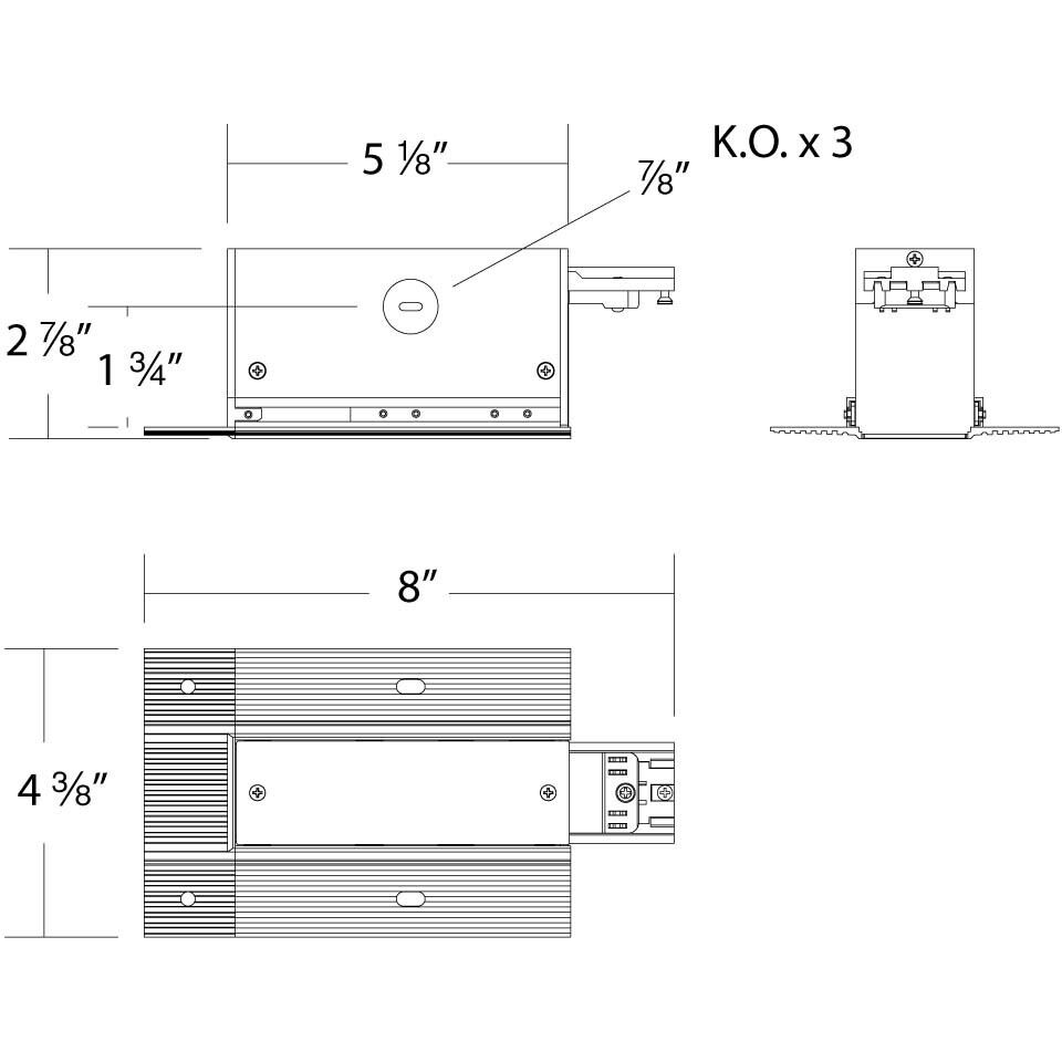 Ventrix Black Track Component Ceiling Light