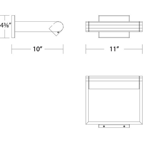 Kent 8.00 watt 11 inch Black Picture Light Wall Light, dweLED