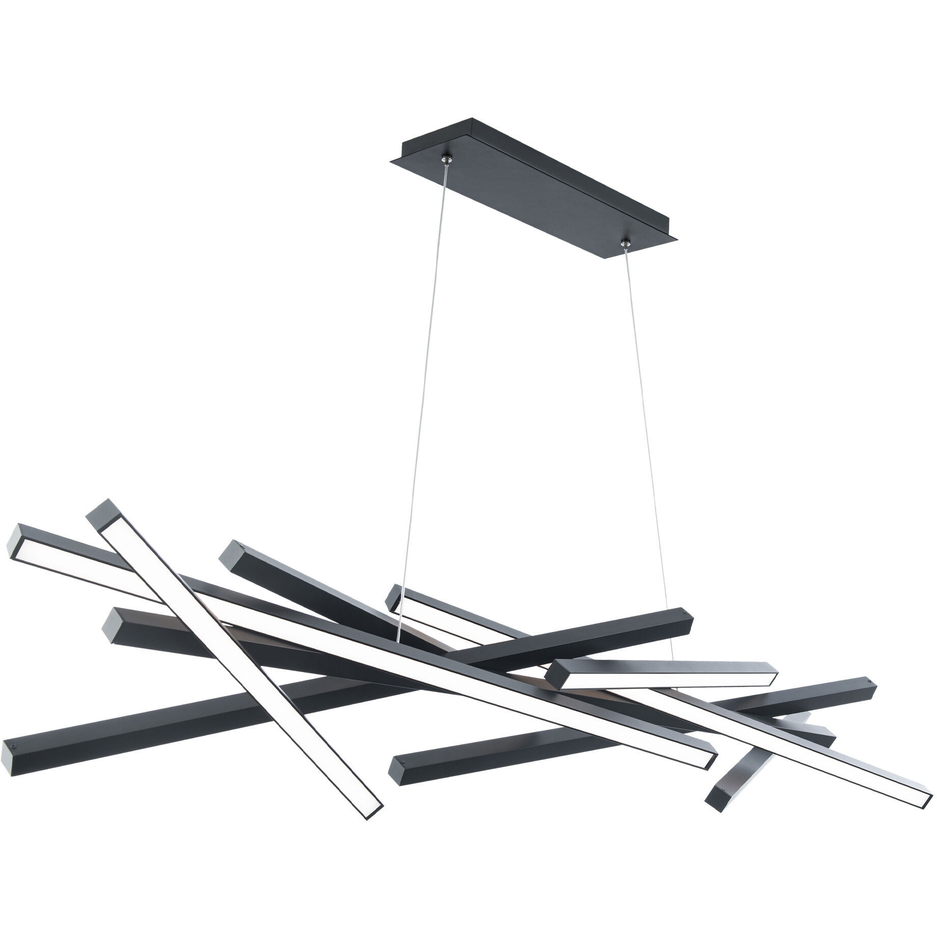 洋書 Retail Location A MicroScale Perspective WAC Lighting PD-73155-BK Parallax Linear Pendant Ceiling