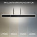 Bastone Linear Pendant Ceiling Light in 4000K, Black, dweLED