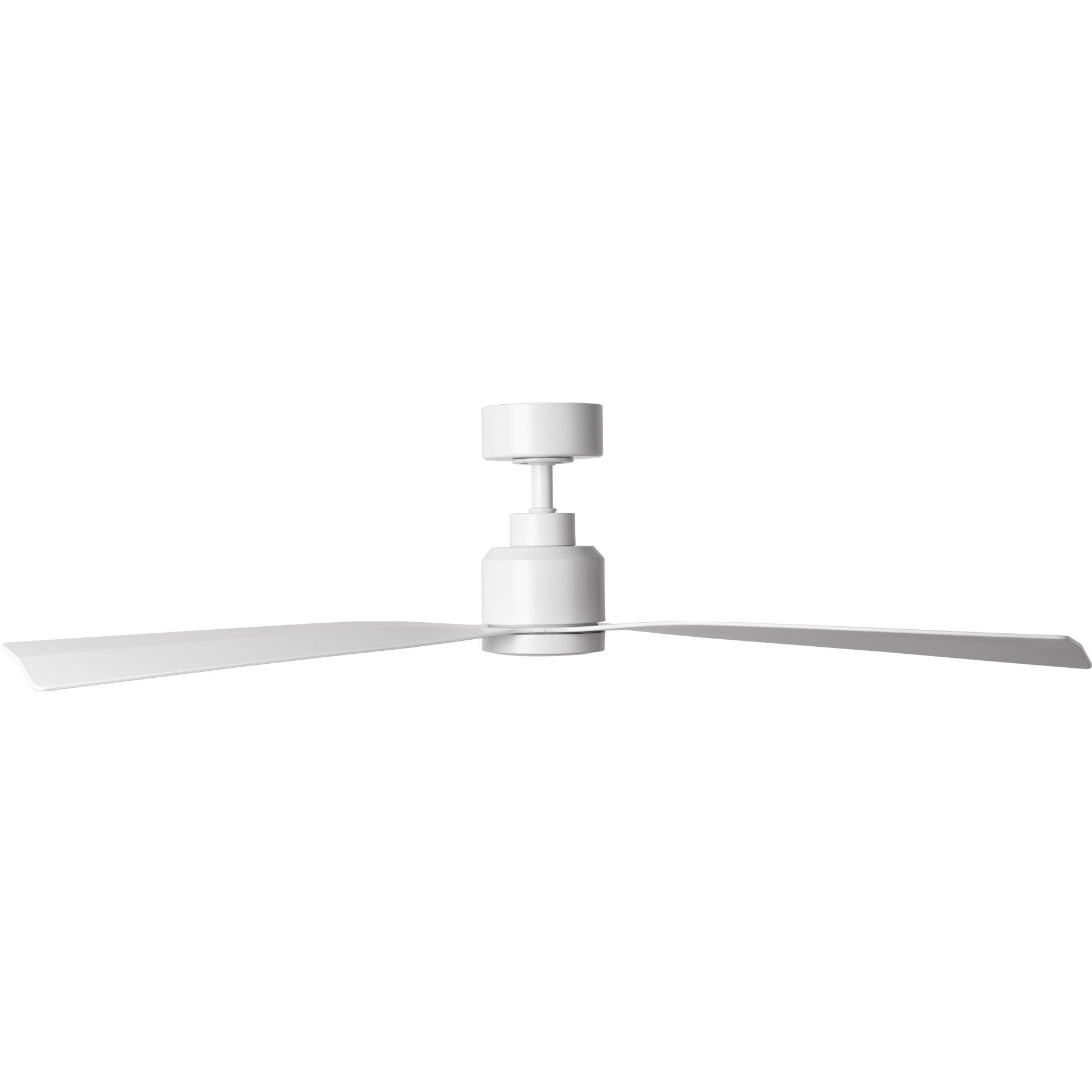 Clean 52 inch Matte White Downrod Ceiling Fans, Smart Fan