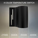 Swivet LED 12 inch Black Outdoor Wall Light, dweLED