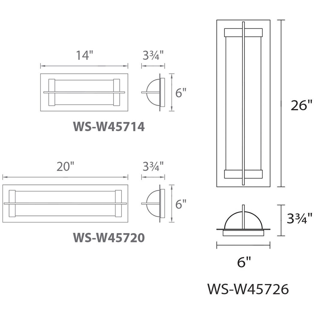 Oberon LED 14 inch Black Outdoor Wall Light, dweLED
