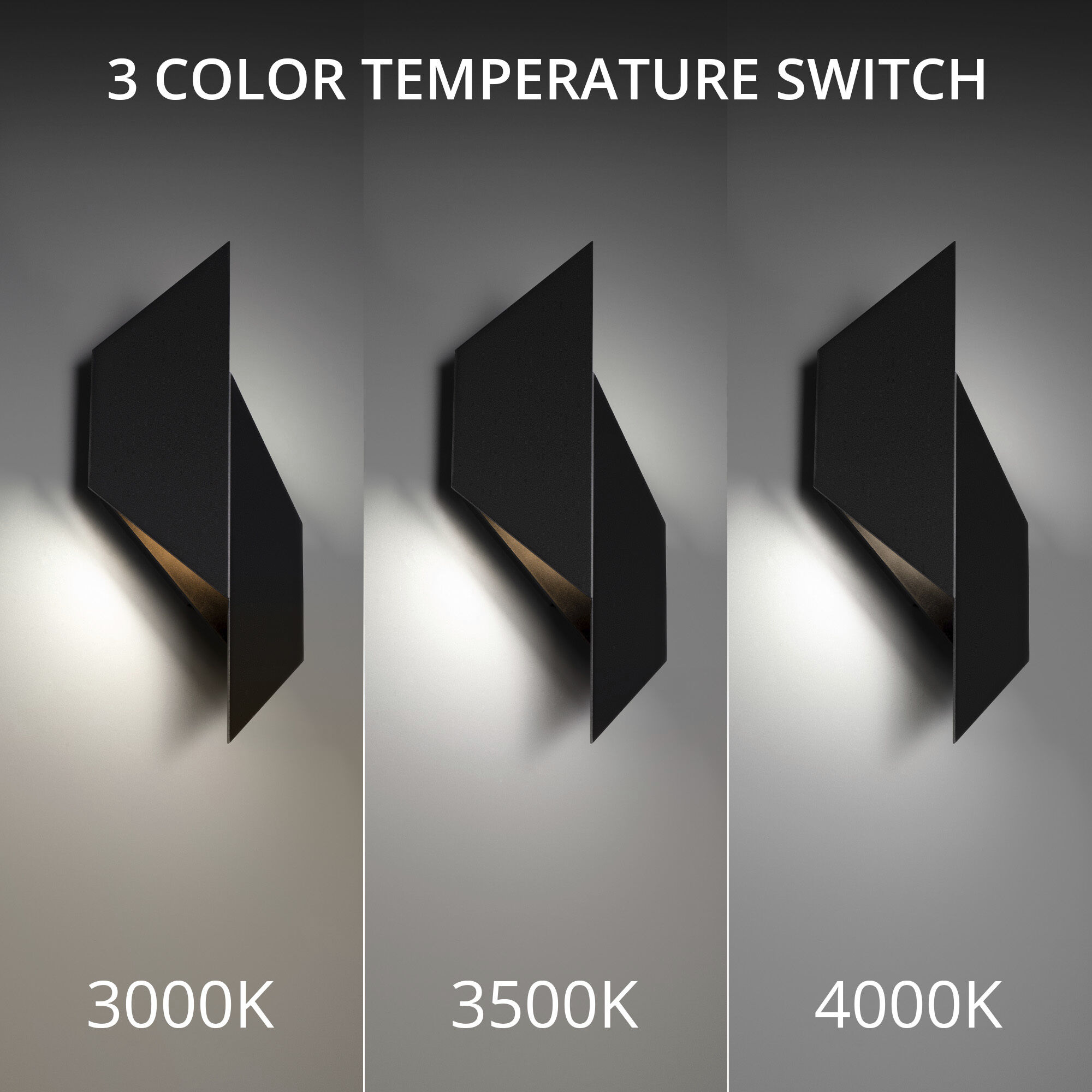 Alternate LED Outdoor Wall Sconce in Black