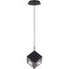 Ice Cube LED 6.63 inch Black Mini-Pendant Ceiling Light, dweLED