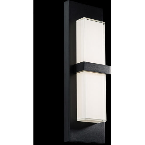 Bandeau LED 16 inch Black Outdoor Wall Light in 3500K, dweLED