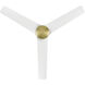 Mocha 54 inch Soft Brass Matte White with Matte White Blades Downrod Ceiling Fans, Smart Fan
