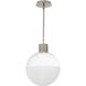 Gaze LED 12 inch Brushed Nickel Pendant Ceiling Light in 3000K, dweLED