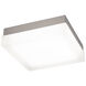 Dice LED 9 inch Brushed Nickel Flush Mount Ceiling Light in 2700K, dweLED
