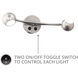 Duplex Reading Light Wall Light in Brushed Nickel, dweLED